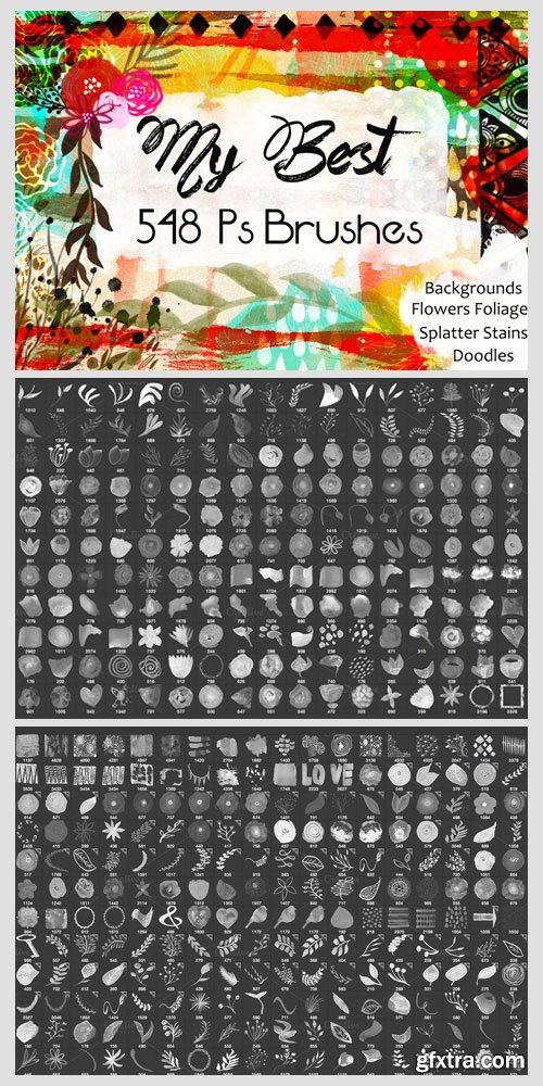 CM 304395 - 548 Photoshop Brushes Bundle CU