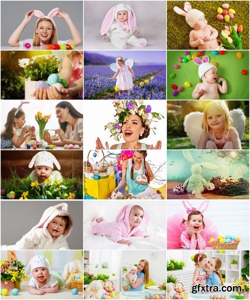 Collection of people a child in an Easter costume 25 HQ Jpeg