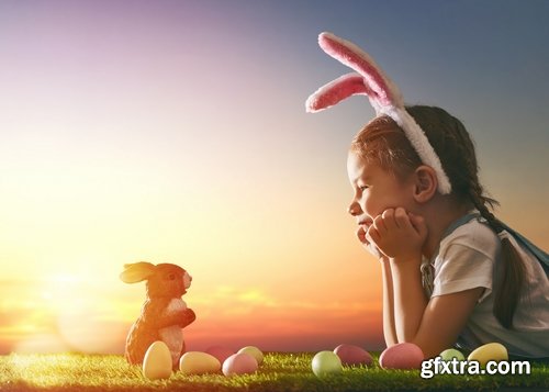 Collection of people a child in an Easter costume 25 HQ Jpeg