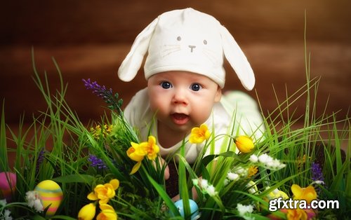 Collection of people a child in an Easter costume 25 HQ Jpeg