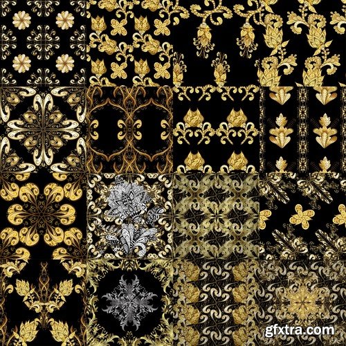 Collection of calligraphic elements monogram wallpaper pattern flower background is 25 EPS