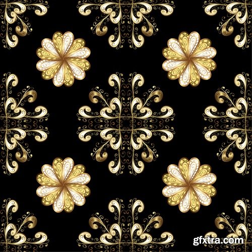 Collection of calligraphic elements monogram wallpaper pattern flower background is 25 EPS