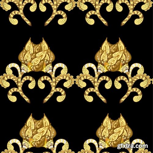 Collection of calligraphic elements monogram wallpaper pattern flower background is 25 EPS