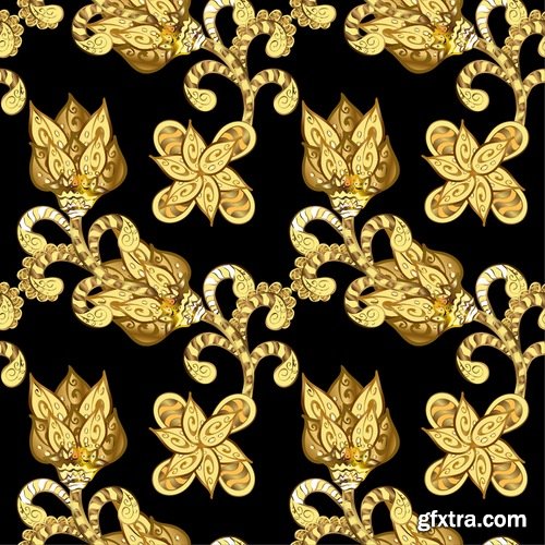 Collection of calligraphic elements monogram wallpaper pattern flower background is 25 EPS