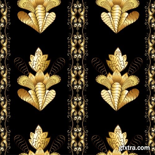 Collection of calligraphic elements monogram wallpaper pattern flower background is 25 EPS