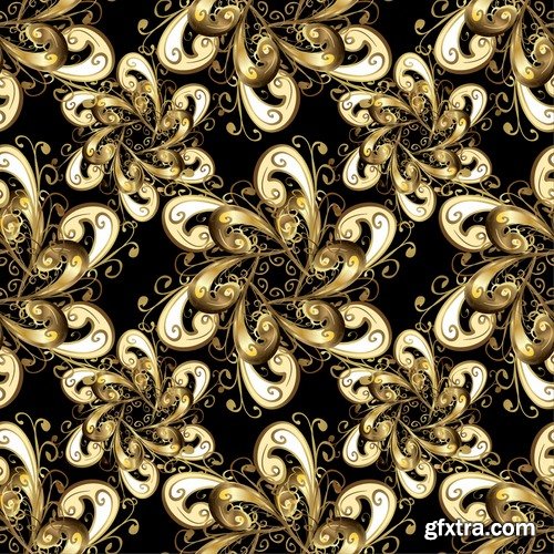 Collection of calligraphic elements monogram wallpaper pattern flower background is 25 EPS