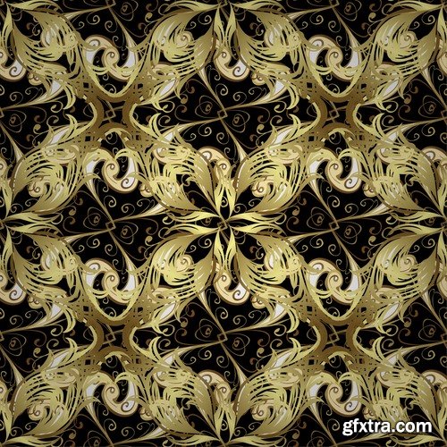 Collection of calligraphic elements monogram wallpaper pattern flower background is 25 EPS