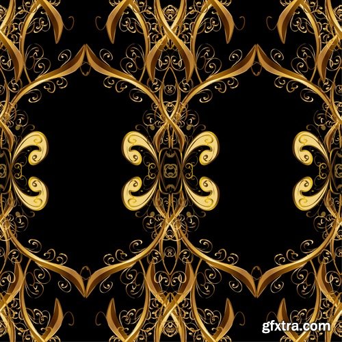 Collection of calligraphic elements monogram wallpaper pattern flower background is 25 EPS