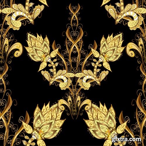 Collection of calligraphic elements monogram wallpaper pattern flower background is 25 EPS