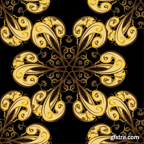 Collection of calligraphic elements monogram wallpaper pattern flower background is 25 EPS