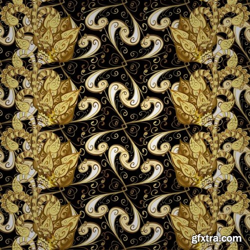 Collection of calligraphic elements monogram wallpaper pattern flower background is 25 EPS