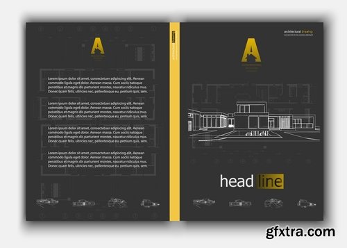 Collection of vector image flyer banner brochure business card 13-25 Eps