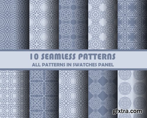 Collection of wallpaper pattern calligraphic design element flyer banner 25 EPS