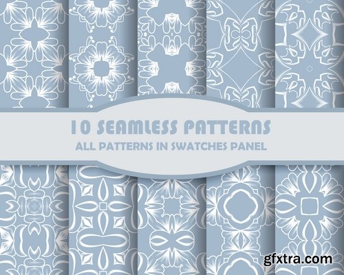 Collection of wallpaper pattern calligraphic design element flyer banner 25 EPS