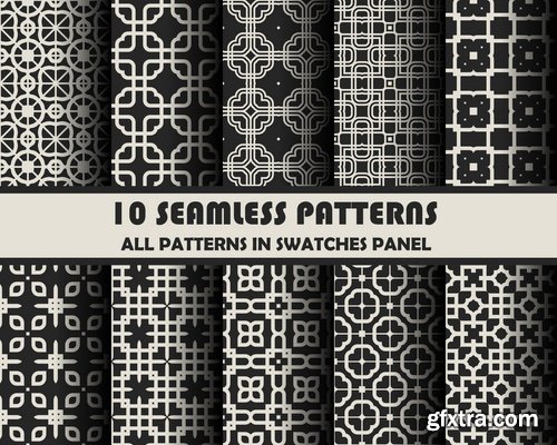 Collection of wallpaper pattern calligraphic design element flyer banner 25 EPS