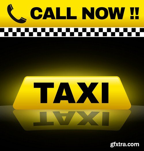 Various Taxi Signs 10X EPS