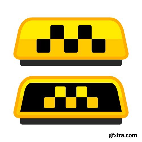 Various Taxi Signs 10X EPS