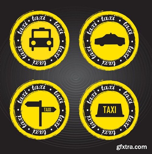 Various Taxi Signs 10X EPS