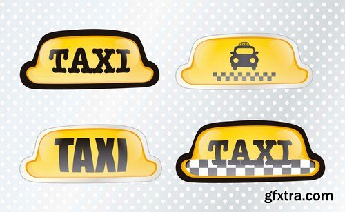 Various Taxi Signs 10X EPS