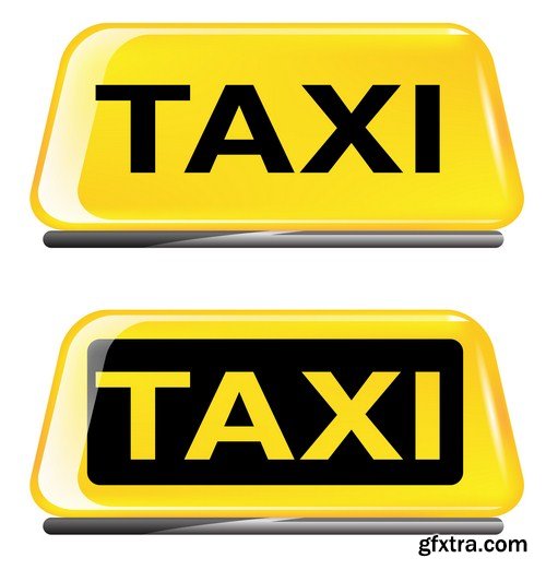 Various Taxi Signs 10X EPS