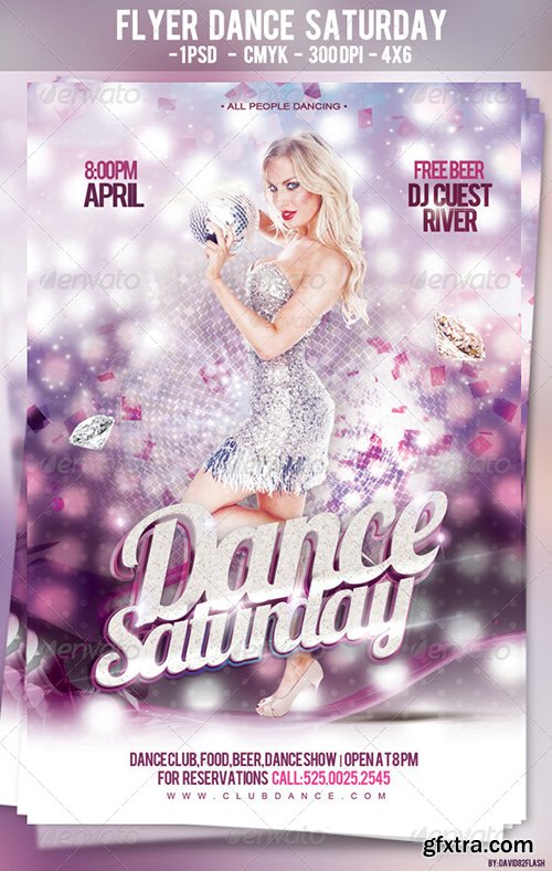 GraphicRiver - Flyer Dance Saturday - PSD 4272214