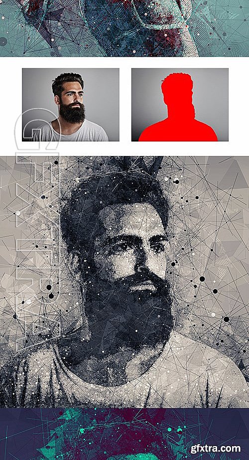 GraphicRiver - Geometric Art Photoshop Action 15013925