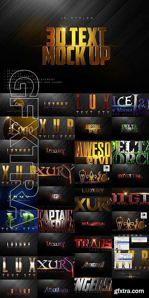 GraphicRiver - Bundle Luxury Text Styles V13 15072118