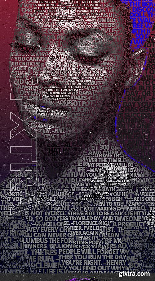 GraphicRiver - Typography Portrait - Photoshop Action 15007486