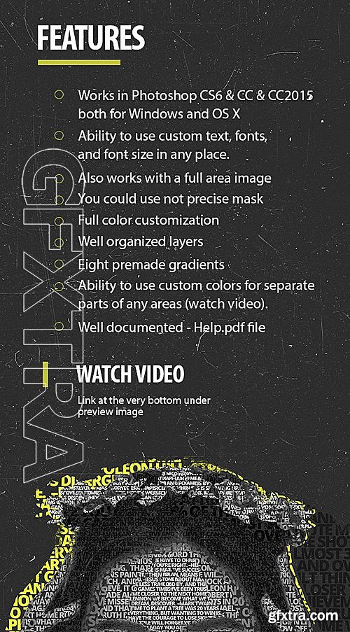 GraphicRiver - Typography Portrait - Photoshop Action 15007486