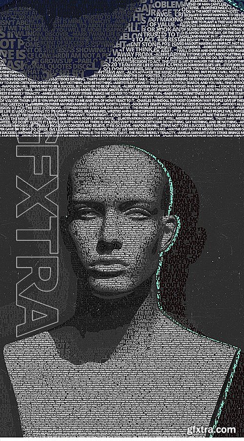 GraphicRiver - Typography Portrait - Photoshop Action 15007486