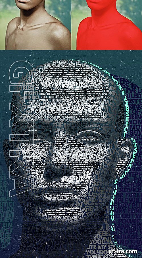 GraphicRiver - Typography Portrait - Photoshop Action 15007486