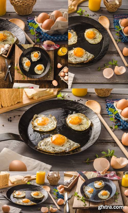 Eggs Fried Rustic Style