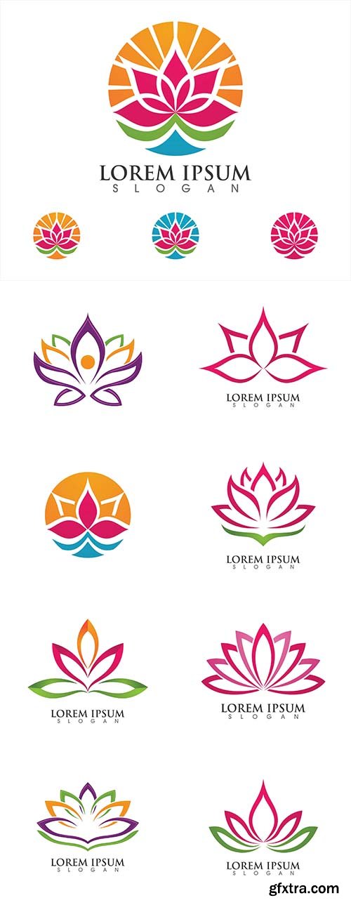 Stylized Lotus Flower Icon