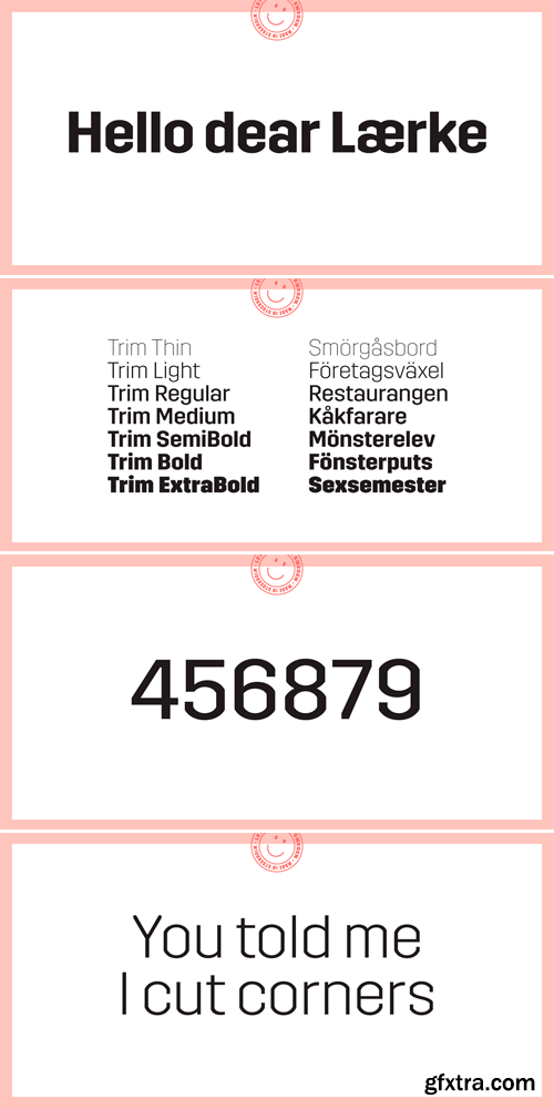 Trim Font Family