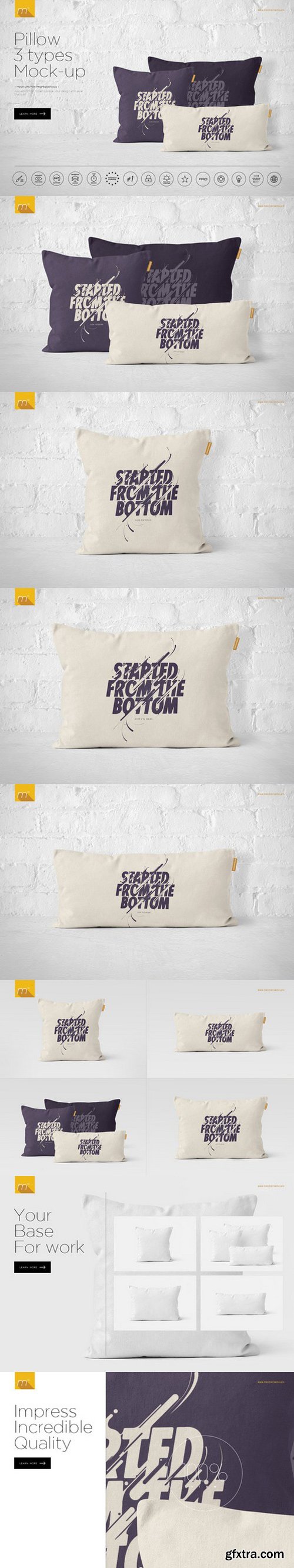 CM - Pillow 3 types Mock-up 559395