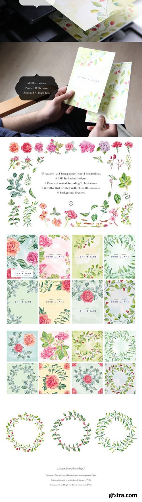 CM - Watercolor Flowers Pack Vol 1 552856