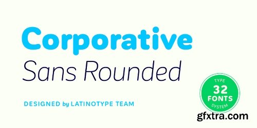 Corporative Sans Rounded Font Family 32 FONTS $899