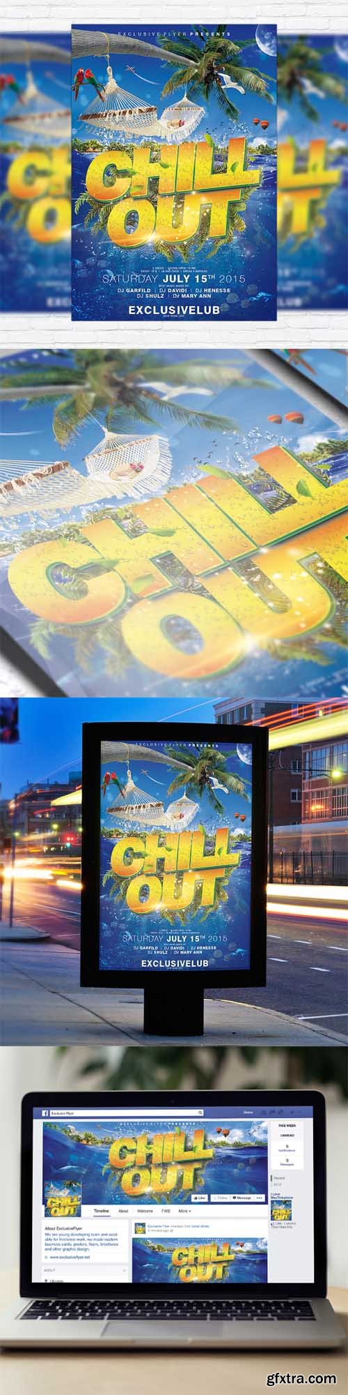 Chill Out Party - Flyer Template + Facebook Cover