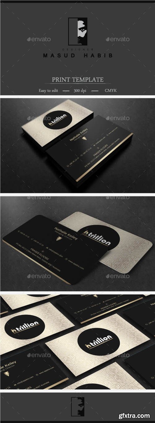 GR - Gold And Black Business Card 15081614