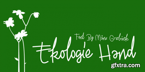 Ekologie Hand Font