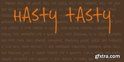 Hasty Tasty Font