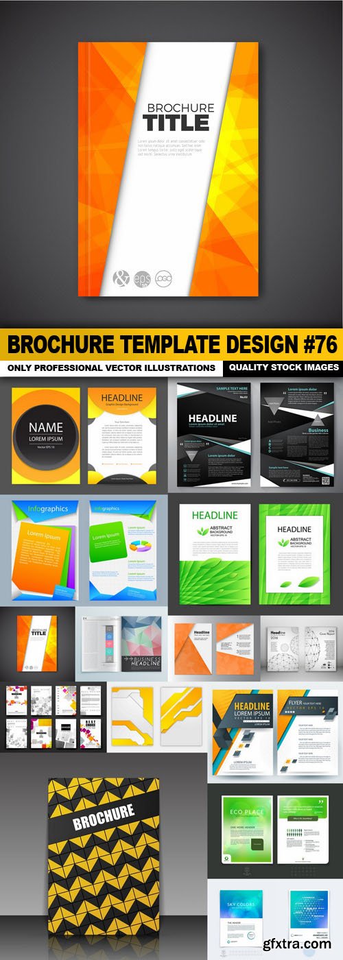 Brochure Template Design #76 - 15 Vector