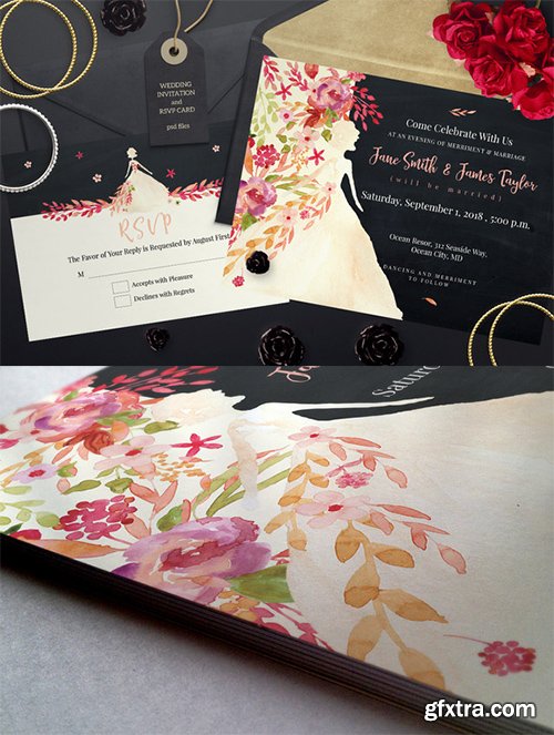 Wedding Invitation and RSVP - CM 556955