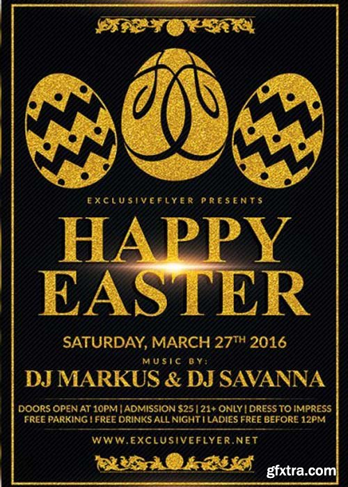 Happy Easter Premium Flyer Template + Facebook Cover