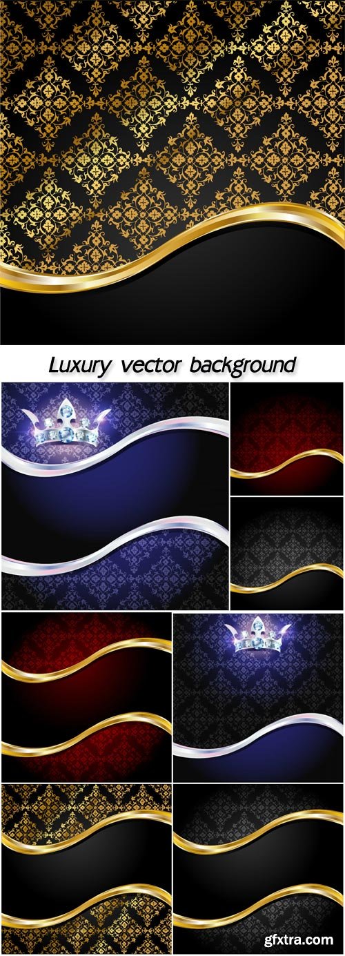 Luxury vector background with golden patterns