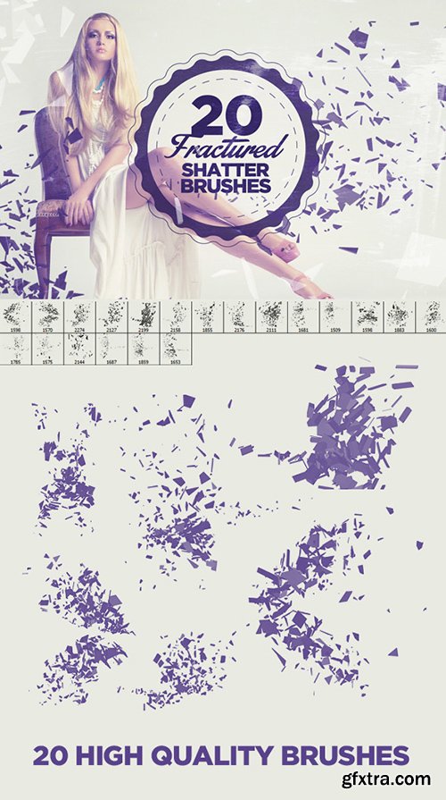 Graphicriver 20 Fractured Shatter Brushes 6747778