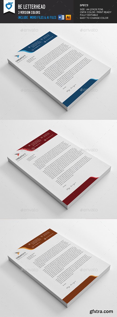 Graphicriver Be Letterhead 9438785