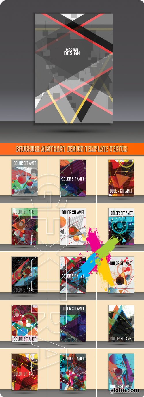 Brochure abstract design template vector