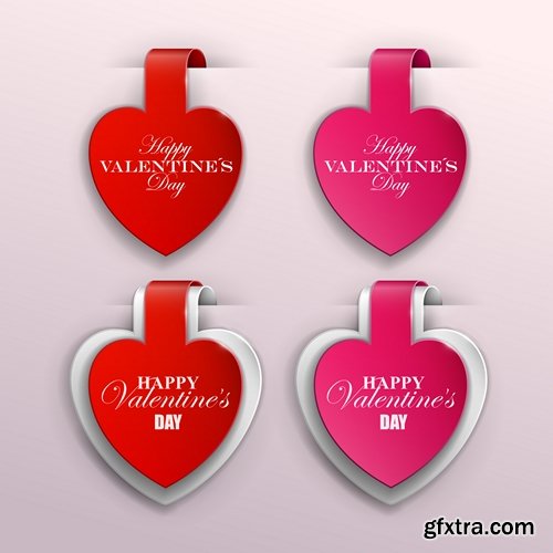 Valentine`s day banners set