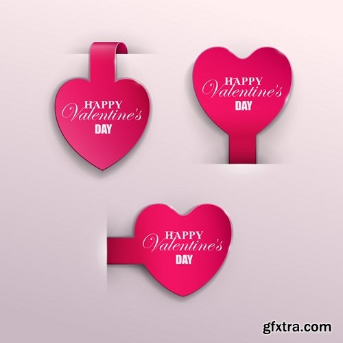 Valentine`s day banners set